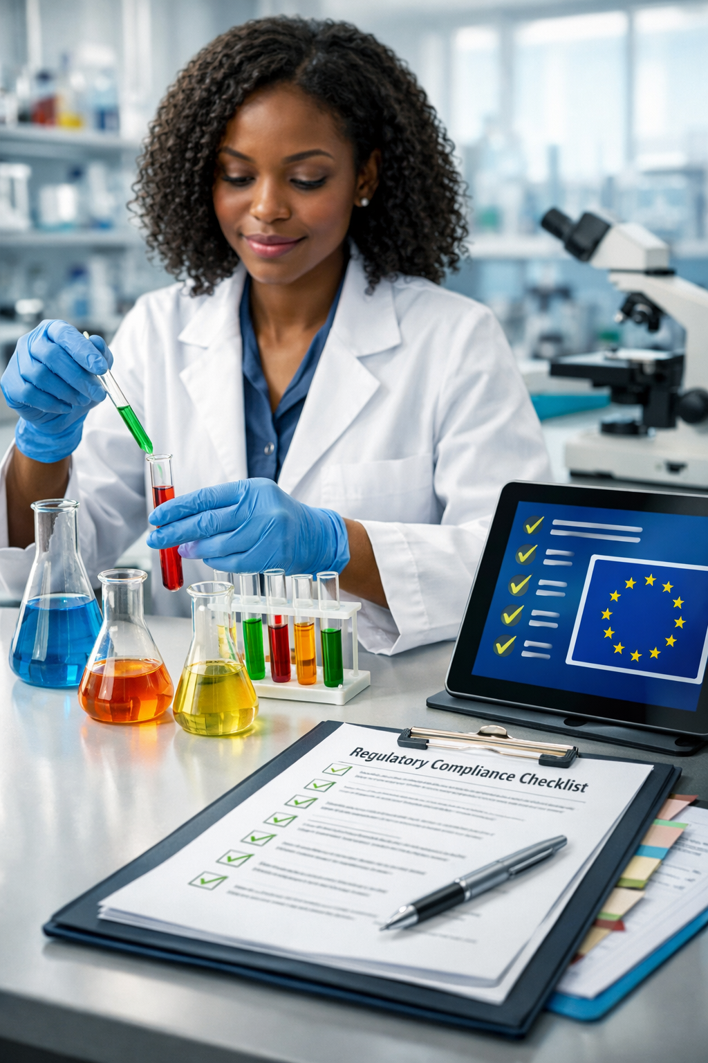 Adaptation d’une formule cosmétique au règlement européen avec laboratoire et documents réglementaires